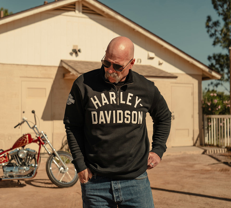 Harley-Davidson® Men's H-D Essential 1/4 Zip Pullover Fleece - 96421-26VM