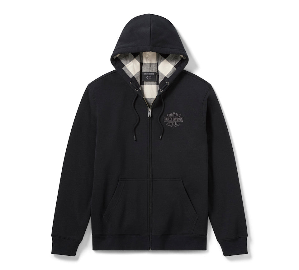 Harley-Davidson® Men's American Classic Flannel Lined Zip Hoodie - 96429-26VM