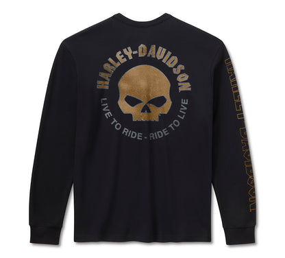 H-D® Men's Willie G Dark Custom Thermal Henley - 96481-26VM