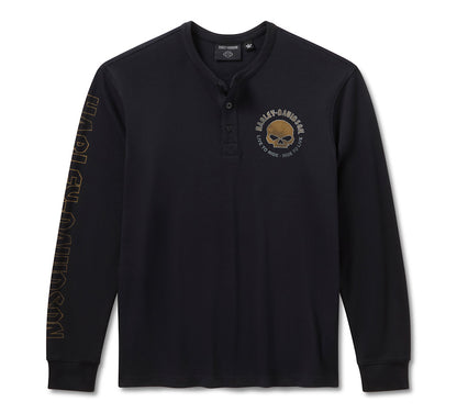 H-D® Men's Willie G Dark Custom Thermal Henley - 96481-26VM