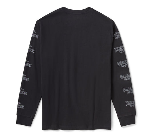 H-D Men's American Classic Eagle Long Sleeve Graphic Tee - 96498-26VM