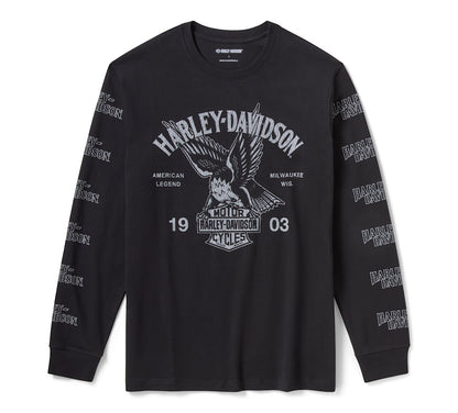 H-D Men's American Classic Eagle Long Sleeve Graphic Tee - 96498-26VM