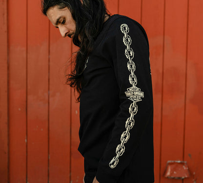 H-D® Men's Chopper Chain Heavyweight Long Sleeve Graphic Tee - 96505-26VM