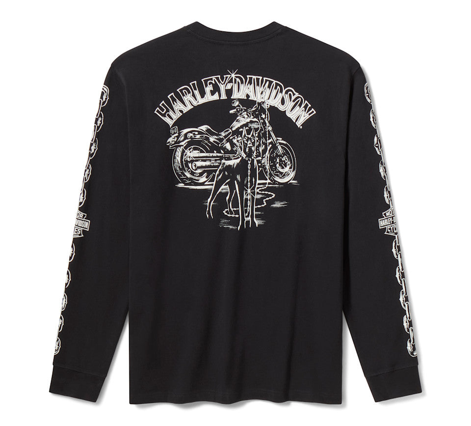 H-D® Men's Chopper Chain Heavyweight Long Sleeve Graphic Tee - 96505-26VM