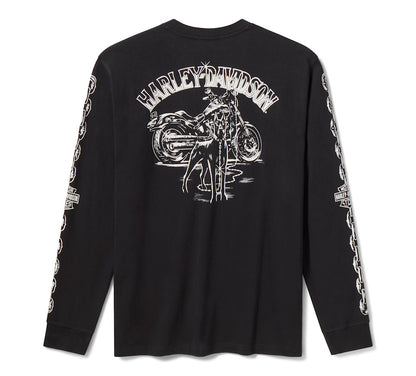H-D® Men's Chopper Chain Heavyweight Long Sleeve Graphic Tee - 96505-26VM