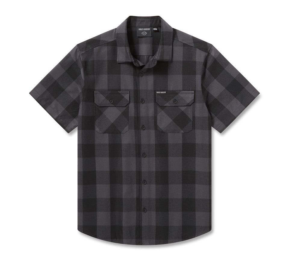 H-D Men's Standard Short Sleeve Plaid Shirt  -  96512-26VM