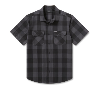 H-D Men's Standard Short Sleeve Plaid Shirt  -  96512-26VM
