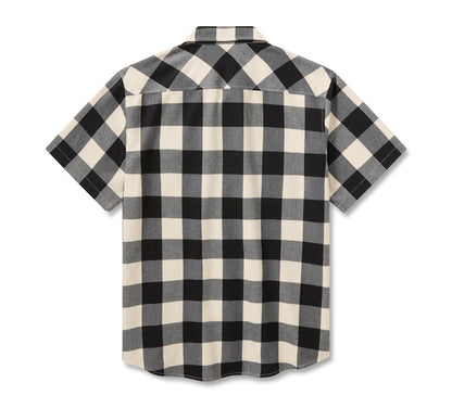 H-D Men's Standard Short Sleeve Plaid Shirt  -   96513-26VM