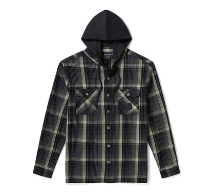 H-D Men's American Classic Hooded Plaid Shirt - 96530-26VM