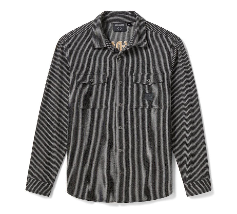 H-D Men's American Classic Railroad Stripe Shirt - 96537-26VM