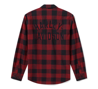 H-D® Men's H-D Essential Buffalo Check Woven Shirt - 96543-26VM