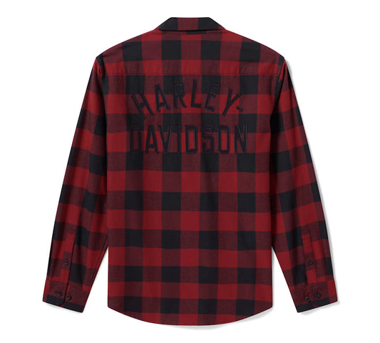 H-D® Men's H-D Essential Buffalo Check Woven Shirt - 96543-26VM