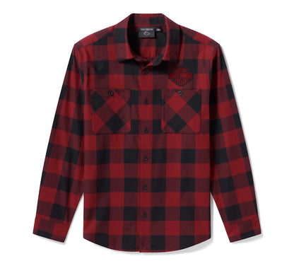 H-D® Men's H-D Essential Buffalo Check Woven Shirt - 96543-26VM