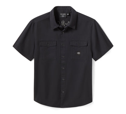 H-D® Men's Willie G Dark Custom Short Sleeve Mechanics Shirt - 96558-26VM