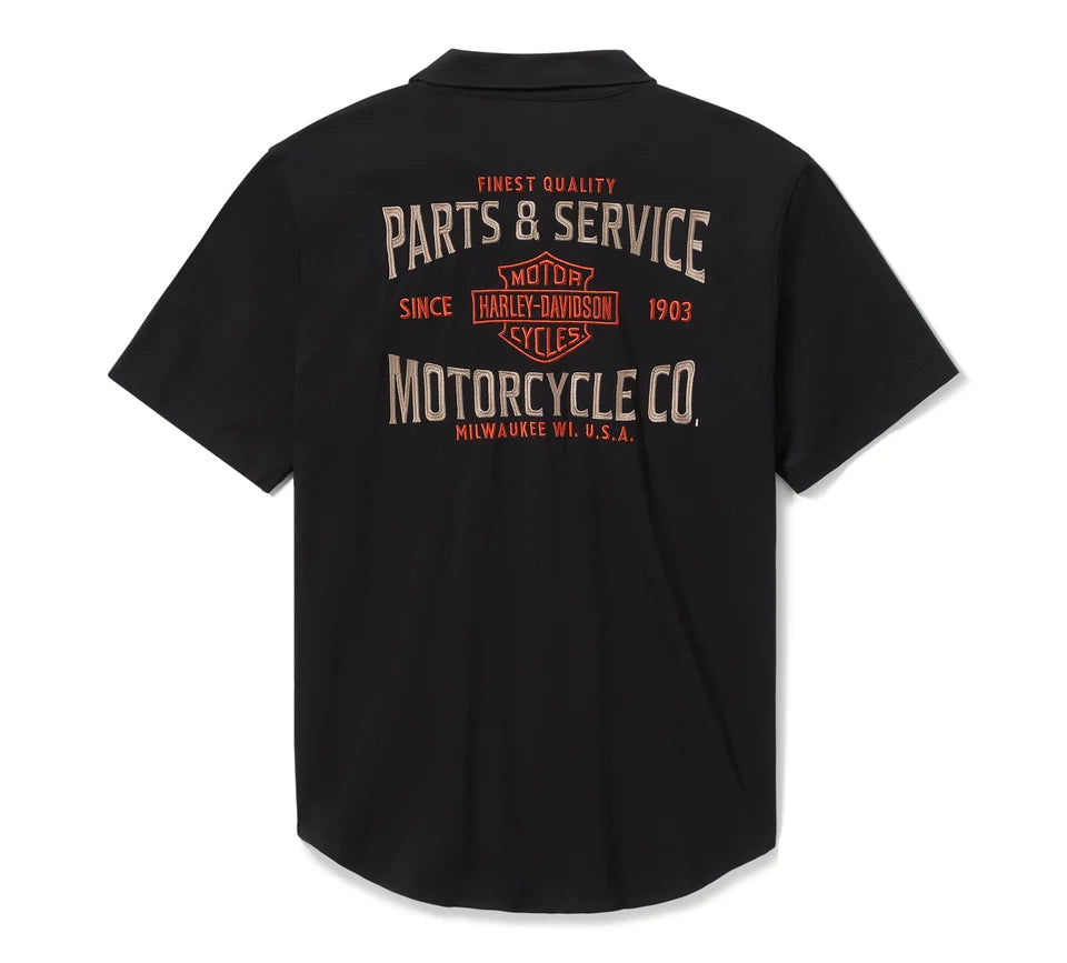 Harley-Davidson® Men's Parts & Service Jersey Button-Up Shirt - 96616-25VM