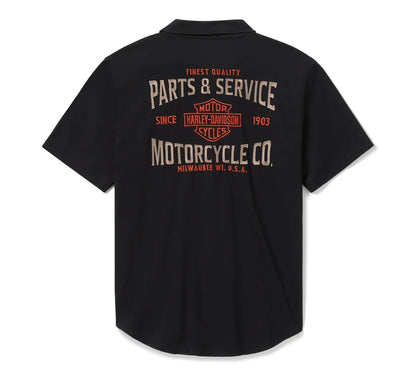 Harley-Davidson® Men's Parts & Service Jersey Button-Up Shirt - 96616-25VM
