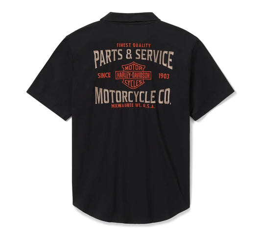 Harley-Davidson® Men's Parts & Service Jersey Button-Up Shirt - 96616-25VM