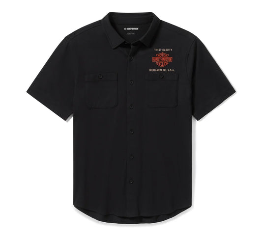 Harley-Davidson® Men's Parts & Service Jersey Button-Up Shirt - 96616-25VM