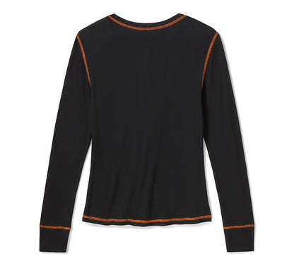 H-D Women's Essential Snap Henley - 96643-26VW