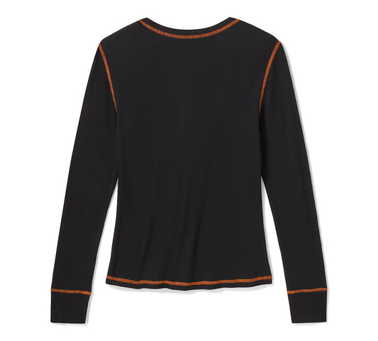 H-D Women's Essential Snap Henley - 96643-26VW
