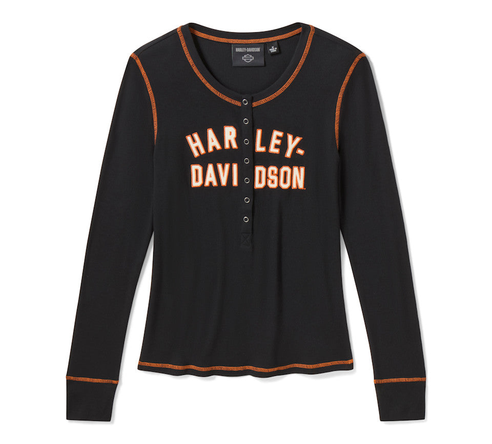 H-D Women's Essential Snap Henley - 96643-26VW
