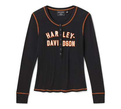 H-D Women's Essential Snap Henley - 96643-26VW