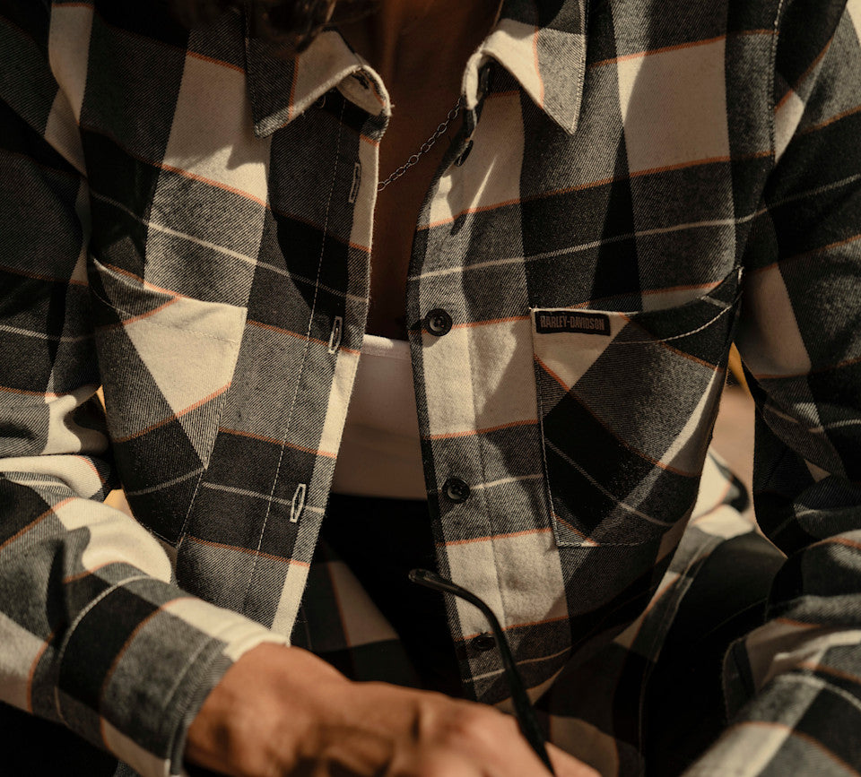 H-D Women's Standard Buffalo Plaid Long Sleeve Shirt - 96724-26VW