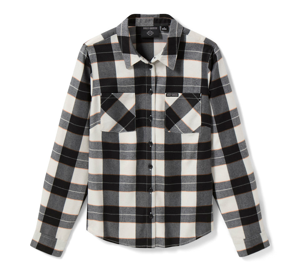 H-D Women's Standard Buffalo Plaid Long Sleeve Shirt - 96724-26VW