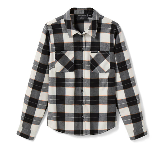 H-D Women's Standard Buffalo Plaid Long Sleeve Shirt - 96724-26VW