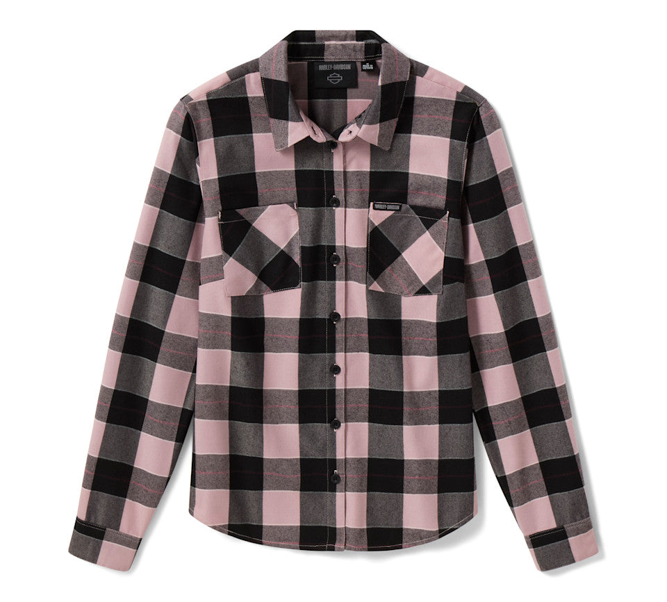 H-D Women's Standard Buffalo Plaid Long Sleeve Shirt - 96725-26VW