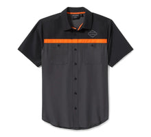Harley-Davidson® Men's TECH Vented Shirt Colorblock Asphalt & Harley Black - 96736-25vm