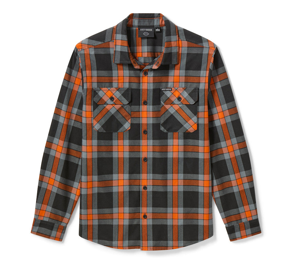 H-D Men's Standard Long Sleeve Plaid Shirt - 96752-26VM