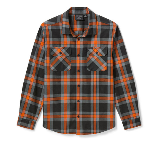 H-D Men's Standard Long Sleeve Plaid Shirt - 96752-26VM