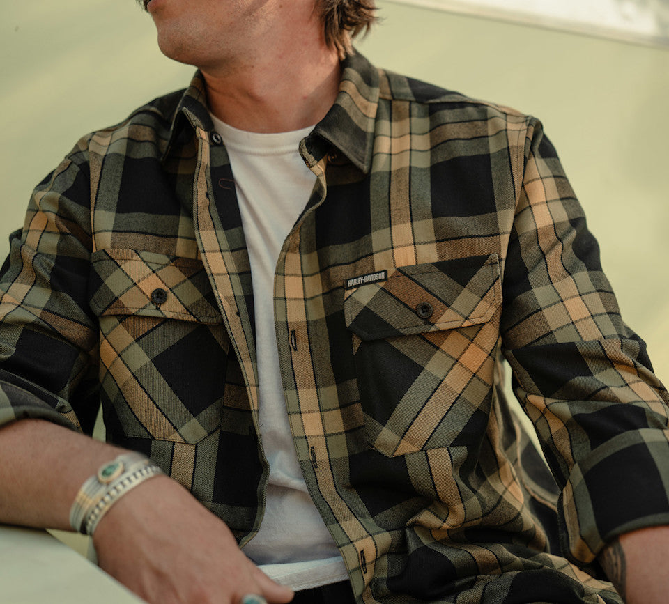 H-D Men's Standard Long Sleeve Plaid Shirt - 96753-26VM