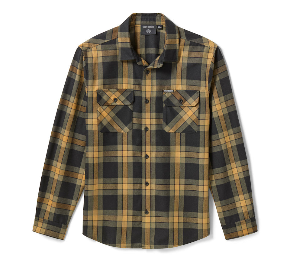 H-D Men's Standard Long Sleeve Plaid Shirt - 96753-26VM
