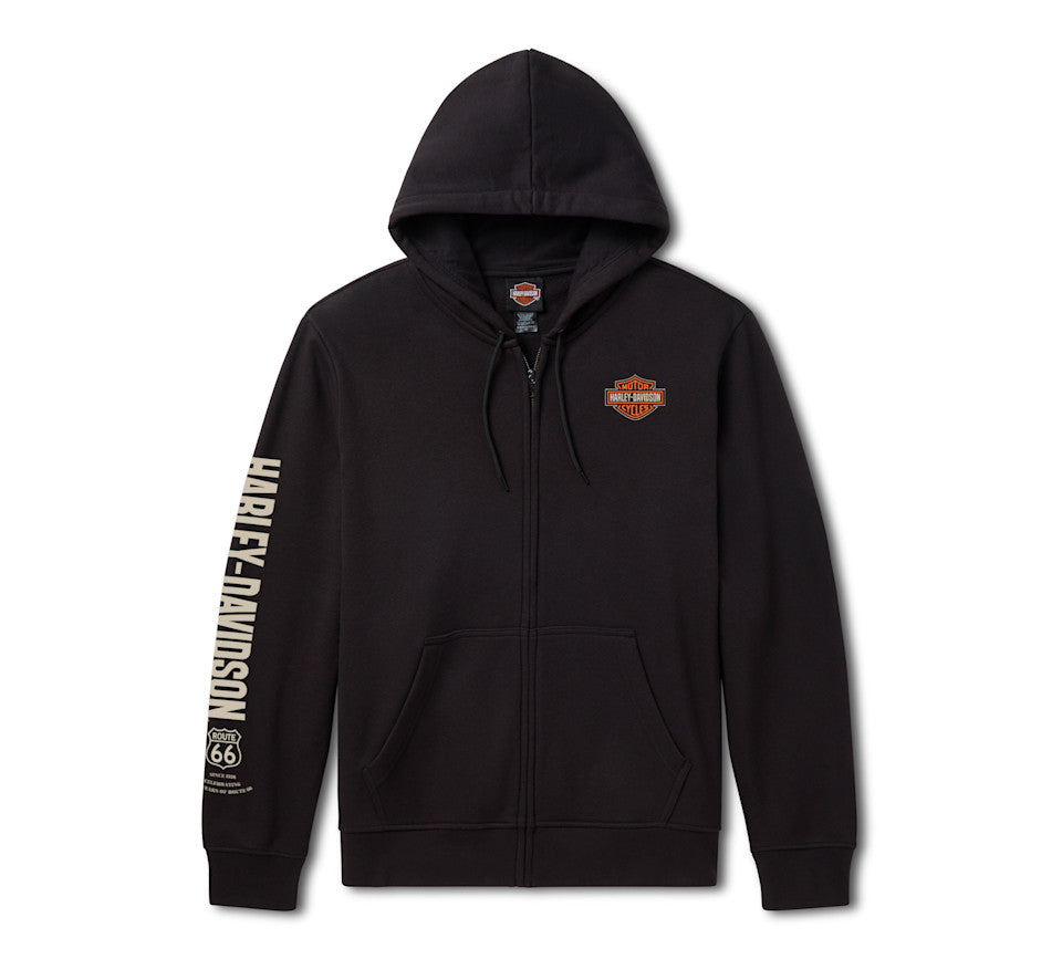 H-D Route 66 Anniversary Full Zip Fleece Hoodie - 96806-26VX