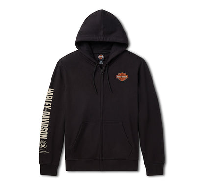 H-D Route 66 Anniversary Full Zip Fleece Hoodie - 96806-26VX