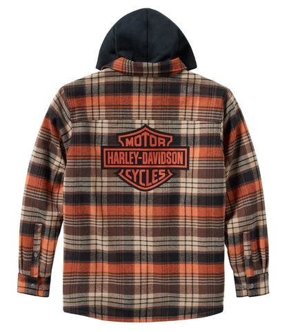Harley-Davidson® Men's Bar & Shield Hooded Shirt Jacket - 96808-25VM