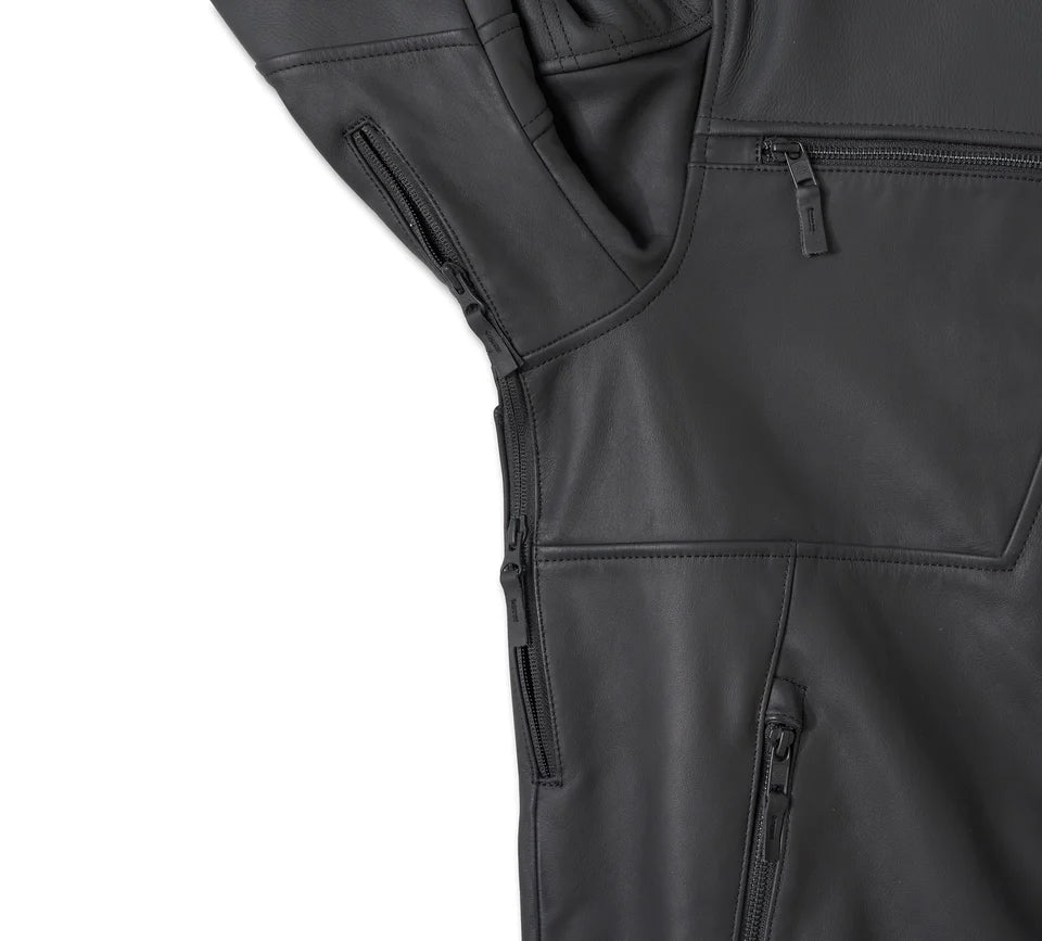 Harley-Davidson® Willie G® Skull Graphic Leather Riding Jacket - 98004-25VM