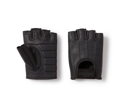 Harley-Davidson® Men's Perforated Fingerless Leather Riding Gloves - 98117-25VM