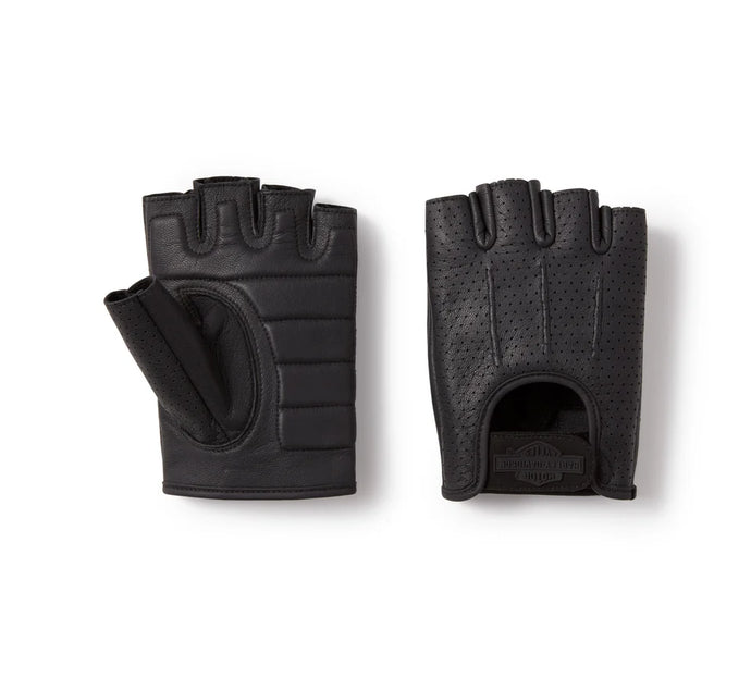 Harley-Davidson® Men's Perforated Fingerless Leather Riding Gloves - 98117-25VM