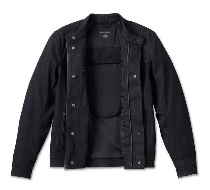 Harley-Davidson® Chisel Denim Trucker Riding Jacket Black - 98118-23Vm Men’s