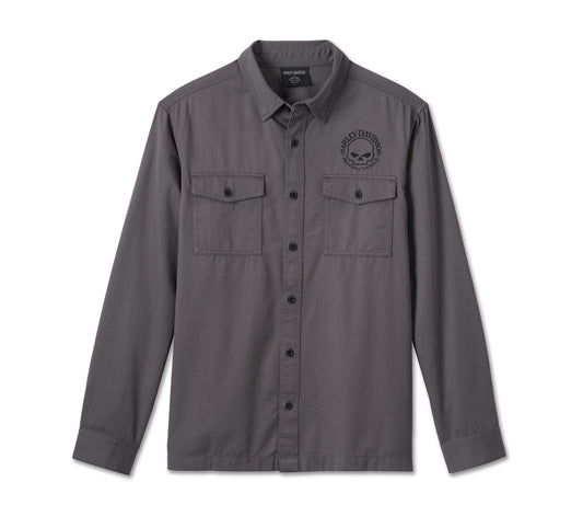 Harley-Davidson® Men’s Willie G™ Skull Long Sleeve Shirt - 99057-24Vm