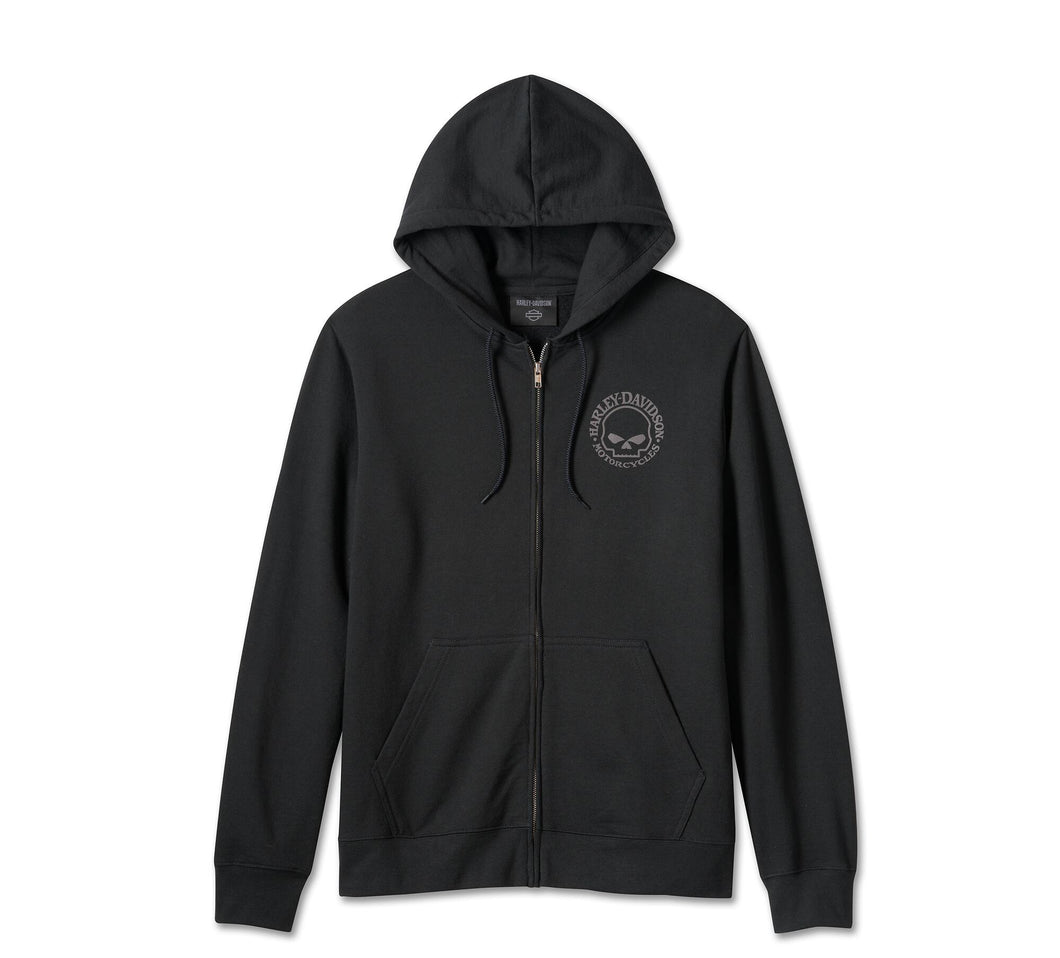 Harley-Davidson® Men's Willie G™ Skull Zip-Up Hoodie - 99068-24VM