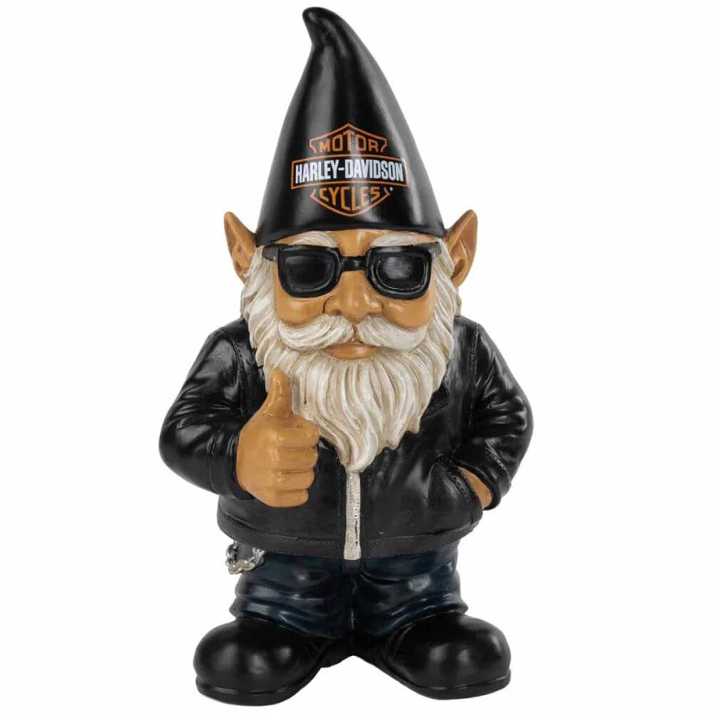 Harley-Davidson® Bar & Shield Sculpted Biker Garden Gnome