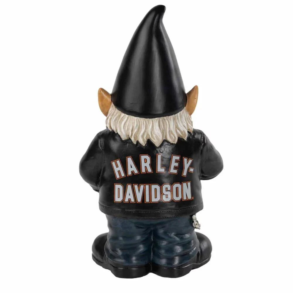 Harley-Davidson® Bar & Shield Sculpted Biker Garden Gnome