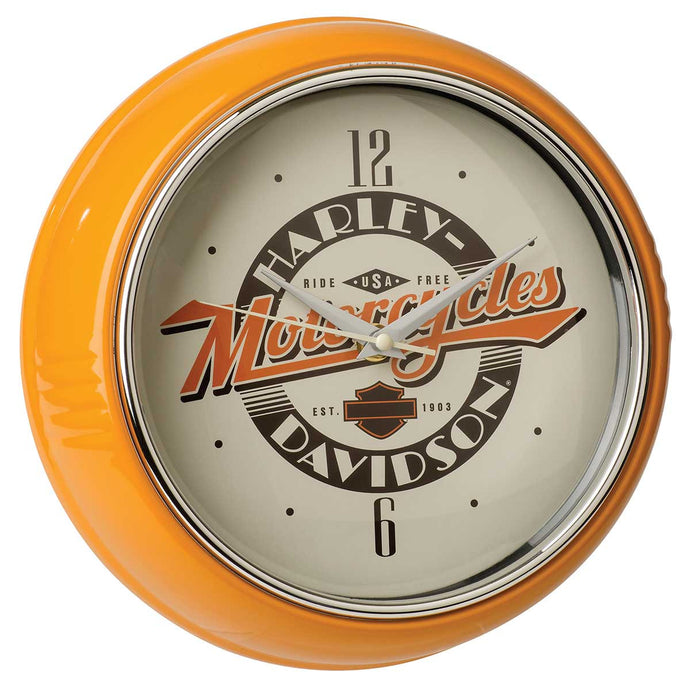 Harley-Davidson® Ride Free Retro Diner Clock