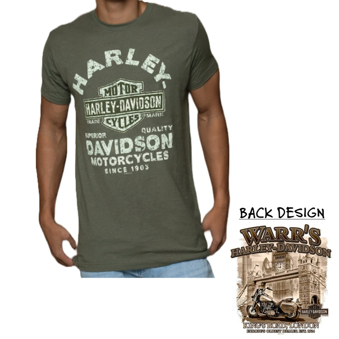 Warr's H-D® Men's Raging and London Sepia Tee