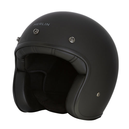 Merlin Blackbird Jet Helmet - Matt Black
