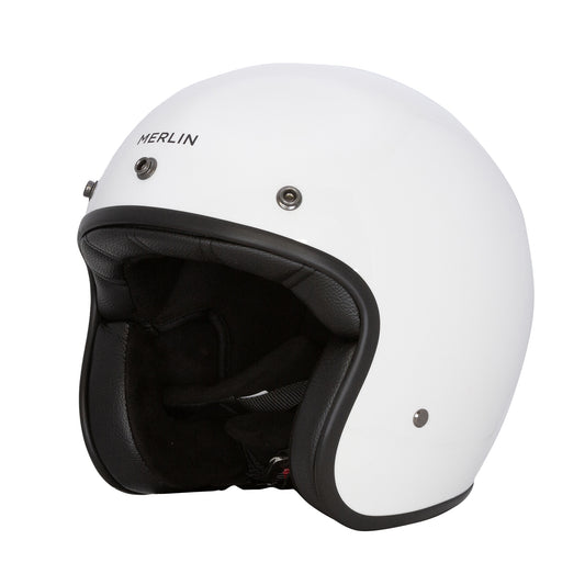 Merlin Blackbird Jet Helmet - Gloss White